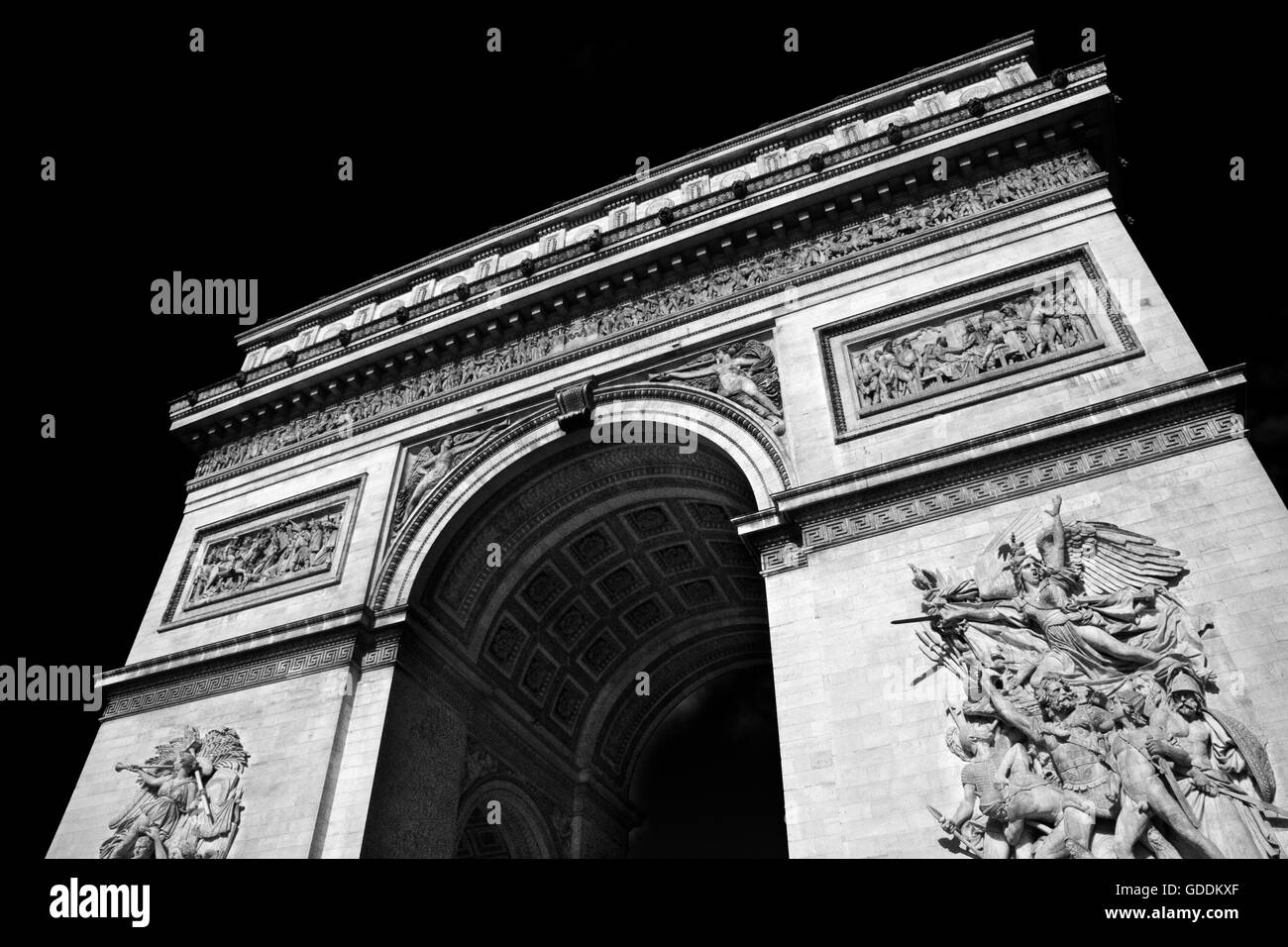 Parigi,Arc de Triomphe Foto Stock
