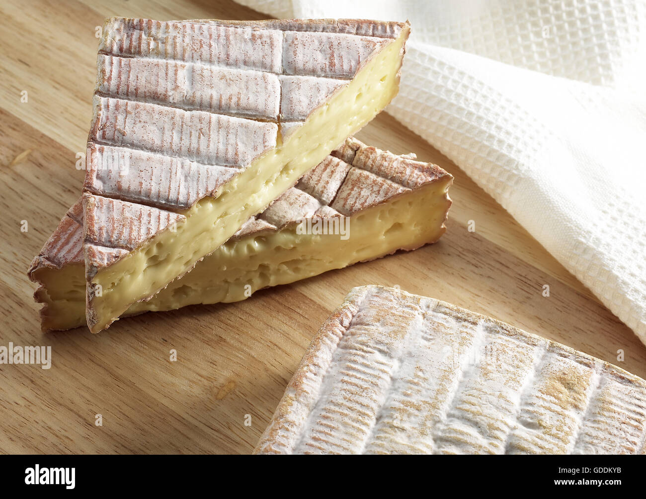 Pont l'Eveque, formaggio francese dalla Normandia prodotta da latte di vacca Foto Stock
