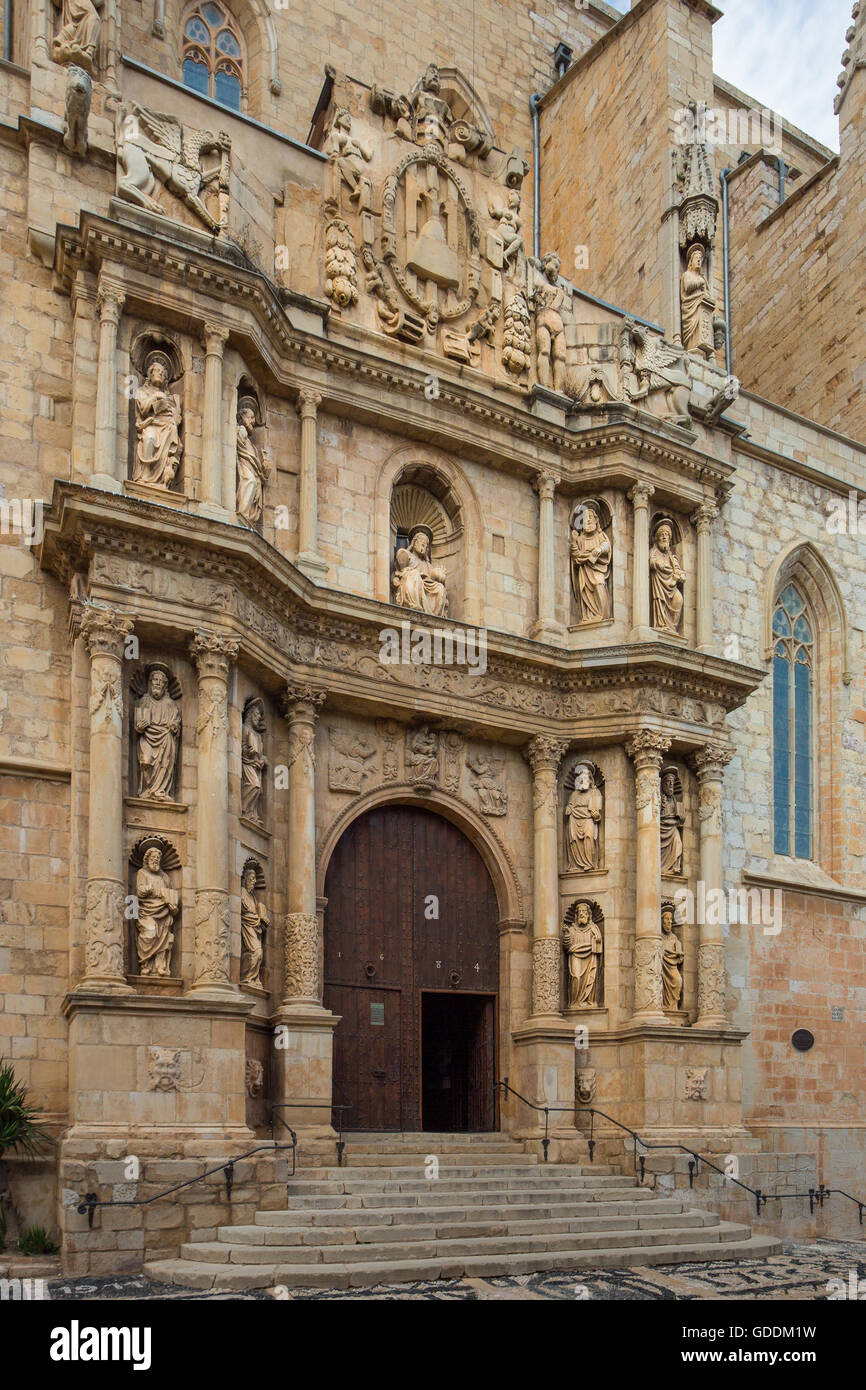 Spagna,Catalogna,Tarragona provincia,Montblanch città,San Maria la Chiesa principale,barocca, Foto Stock