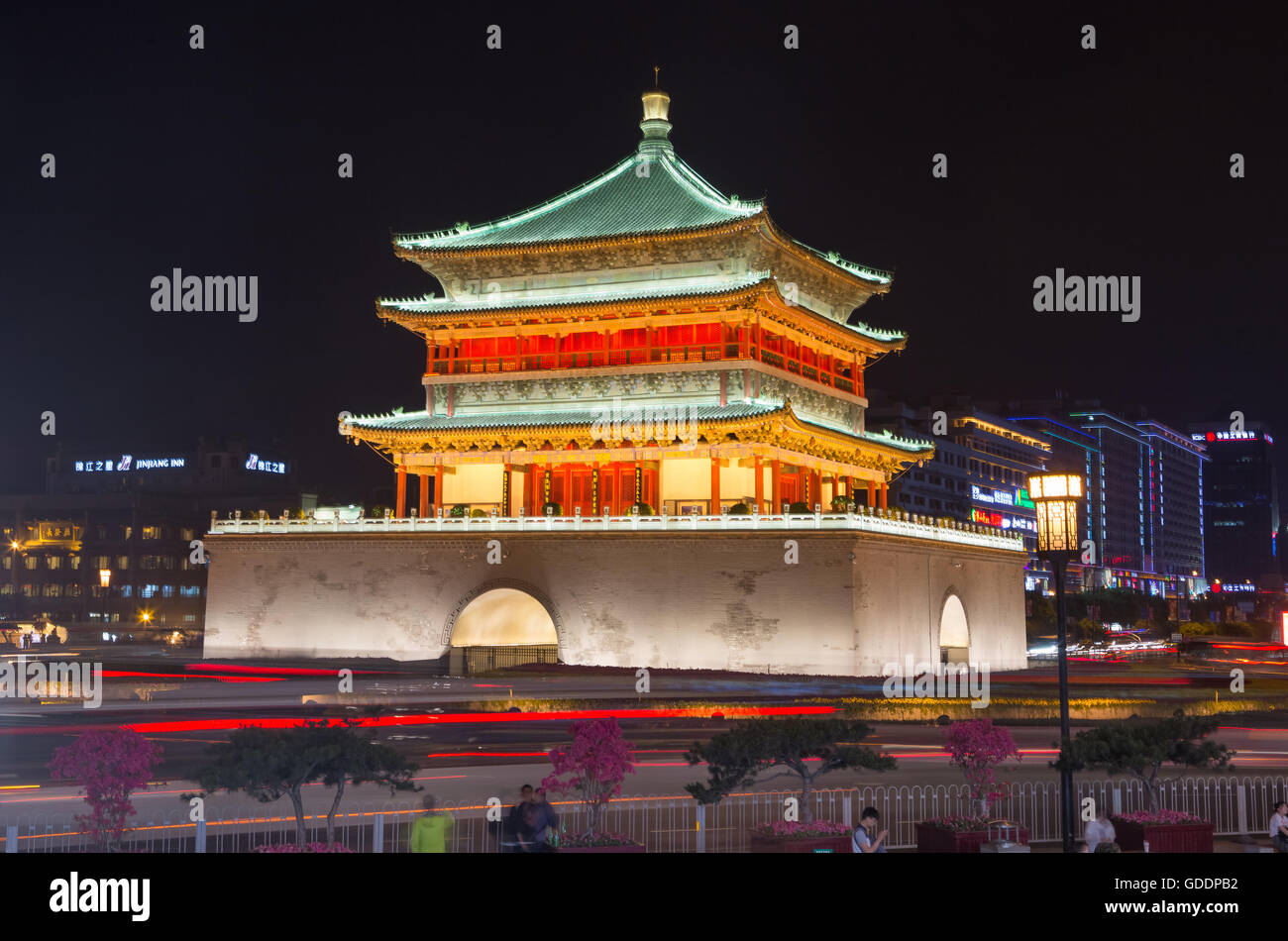 Cina,provincia di Shaanxi,Xi'an City,Il Campanile Foto Stock