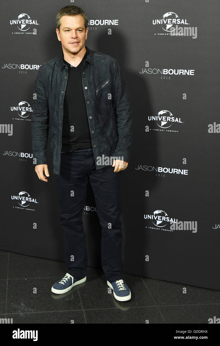 Berlino, Germania. 14 Luglio, 2016. Noi attore Matt Damon arriva per una proiezione del suo prossimo film "Jason Bourne' a Alhambra cinema a Berlino, Germania, 14 luglio 2016. Foto: Jens KALAENE/dpa/Alamy Live News Foto Stock