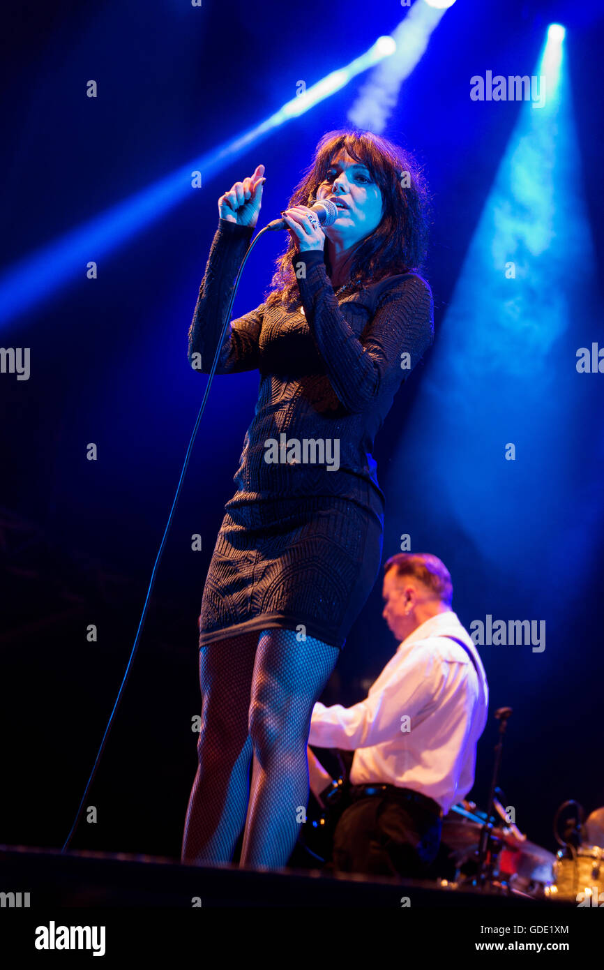 Pori, Finlandia. Il 14 luglio 2016. Il cantante irlandese Imelda può esegue presso la 51Pori Jazz Festival nel Kirjurinluoto Arena. Credito: Stefan Crämer/Alamy Live News Foto Stock