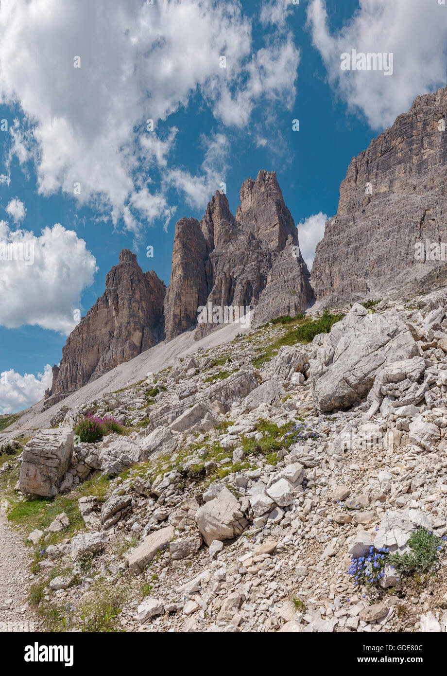 Misurina,Italia,Il Drei Zinnen,Tre Cimi di Laveredo Foto Stock