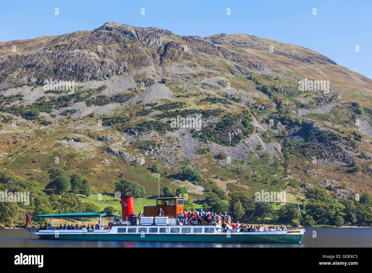 L'Inghilterra,Cumbria,Lake District,Ullswater,Escursione Steamboat Foto Stock