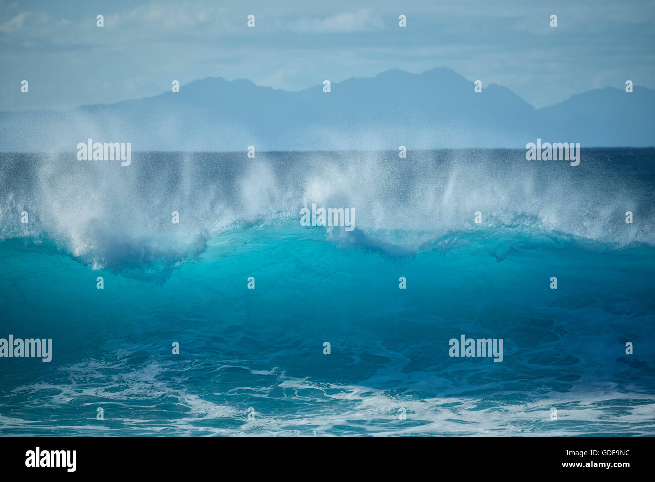 Stati Uniti d'America,Hawaii,Molokai,Kepuhi beach,West Molokai guardando in direzione di Oahu Foto Stock