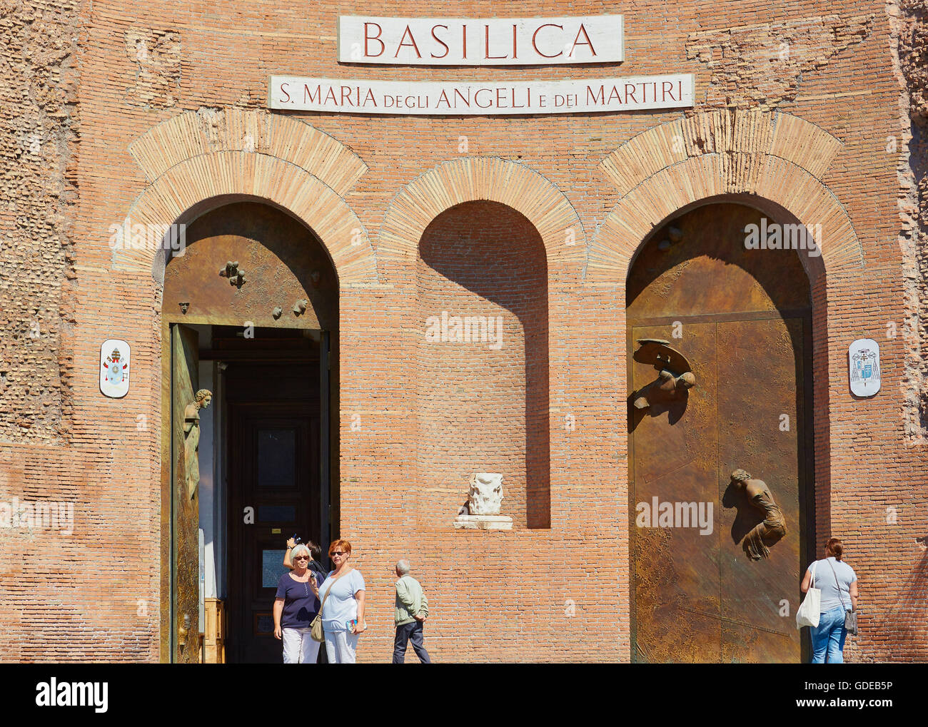 Xvi secolo la basilica di Santa Maria degli Angeli di Michelangelo, Piazza Repubblica Roma Lazio Italia Europa Foto Stock