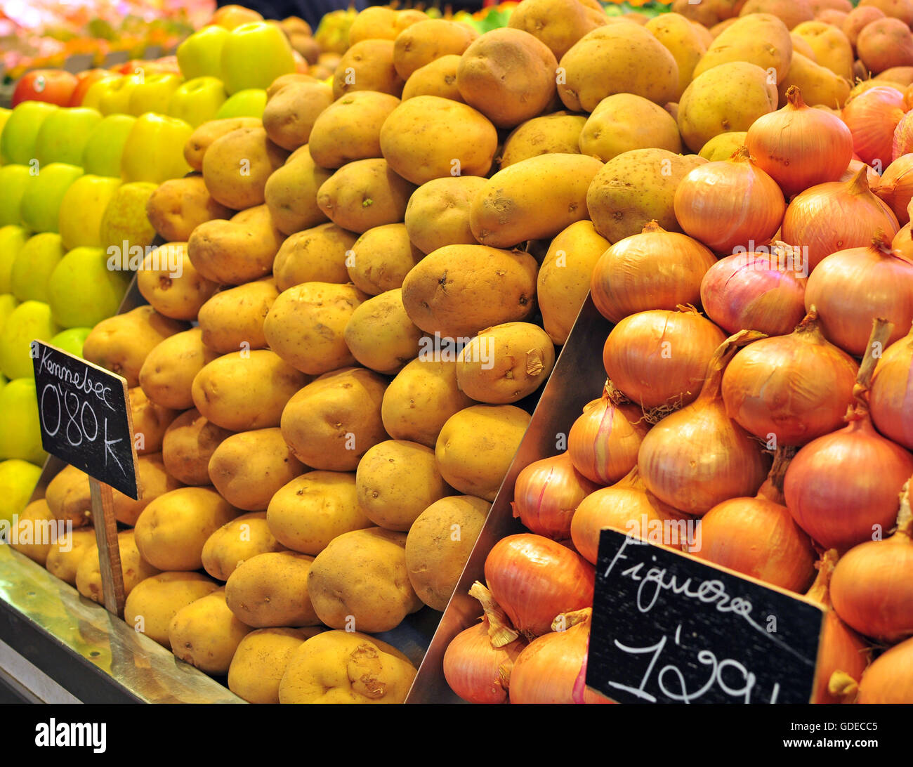 Verdure, mercato alimentare Foto Stock