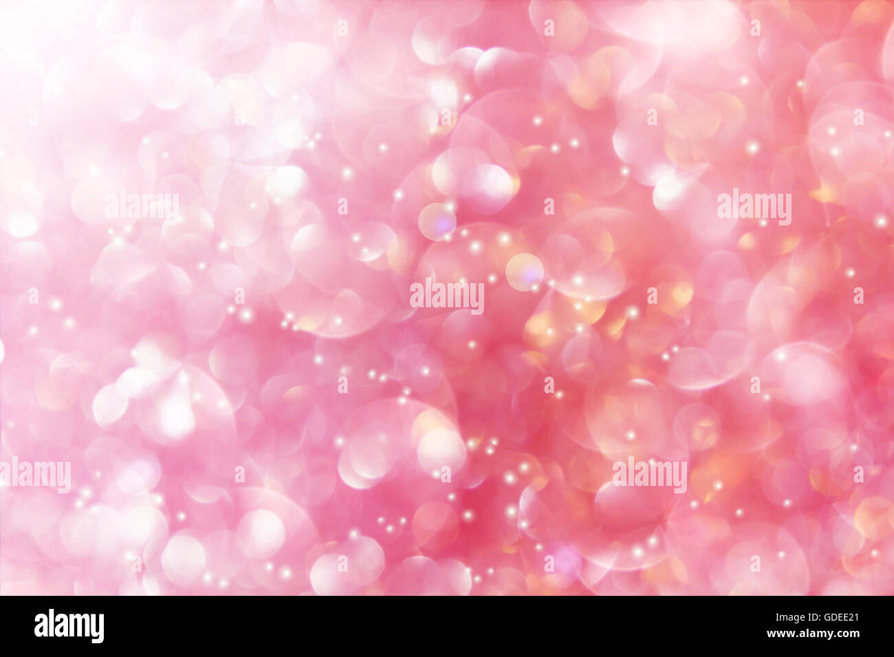 Meraviglioso e romantico soft rosa pastello perla con bokeh e lens flare sfondo femminile,Sweet Valentine sognante di lusso glitter ro Foto Stock