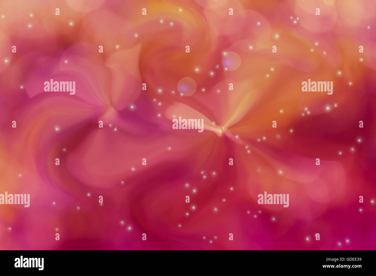 Dolce romantico flora astratta con lens flare per pastel rosa arancione sfondo dolce Foto Stock