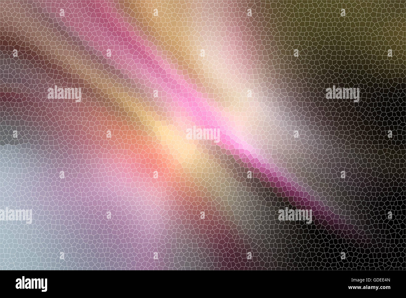 Dolce astratta stile di vetro in rosa arancio pastello Giallo sullo sfondo Foto Stock