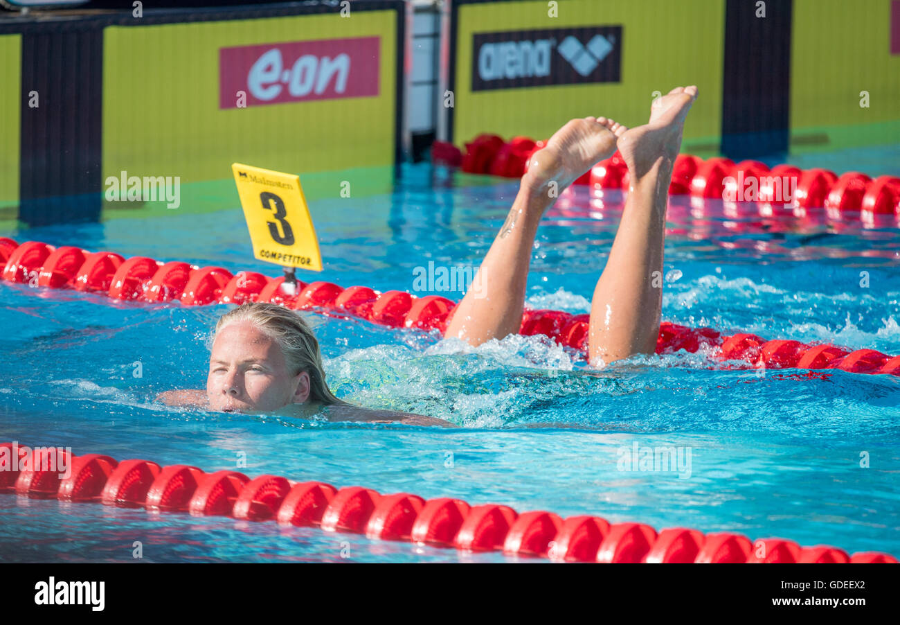 Nuotatore svedese Michelle Coleman Foto Stock
