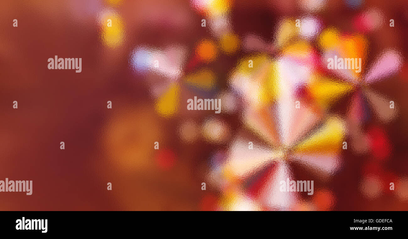Texture in vetro fiori astratti con bokeh su rosso umore romantico e la zona vuota per San Valentino, astratto fiore e texture di estate Foto Stock