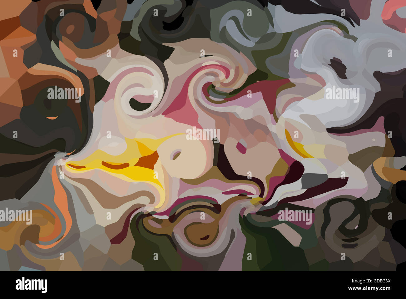 Colorato curvo design pattern astratti sfondo di torsione Foto Stock