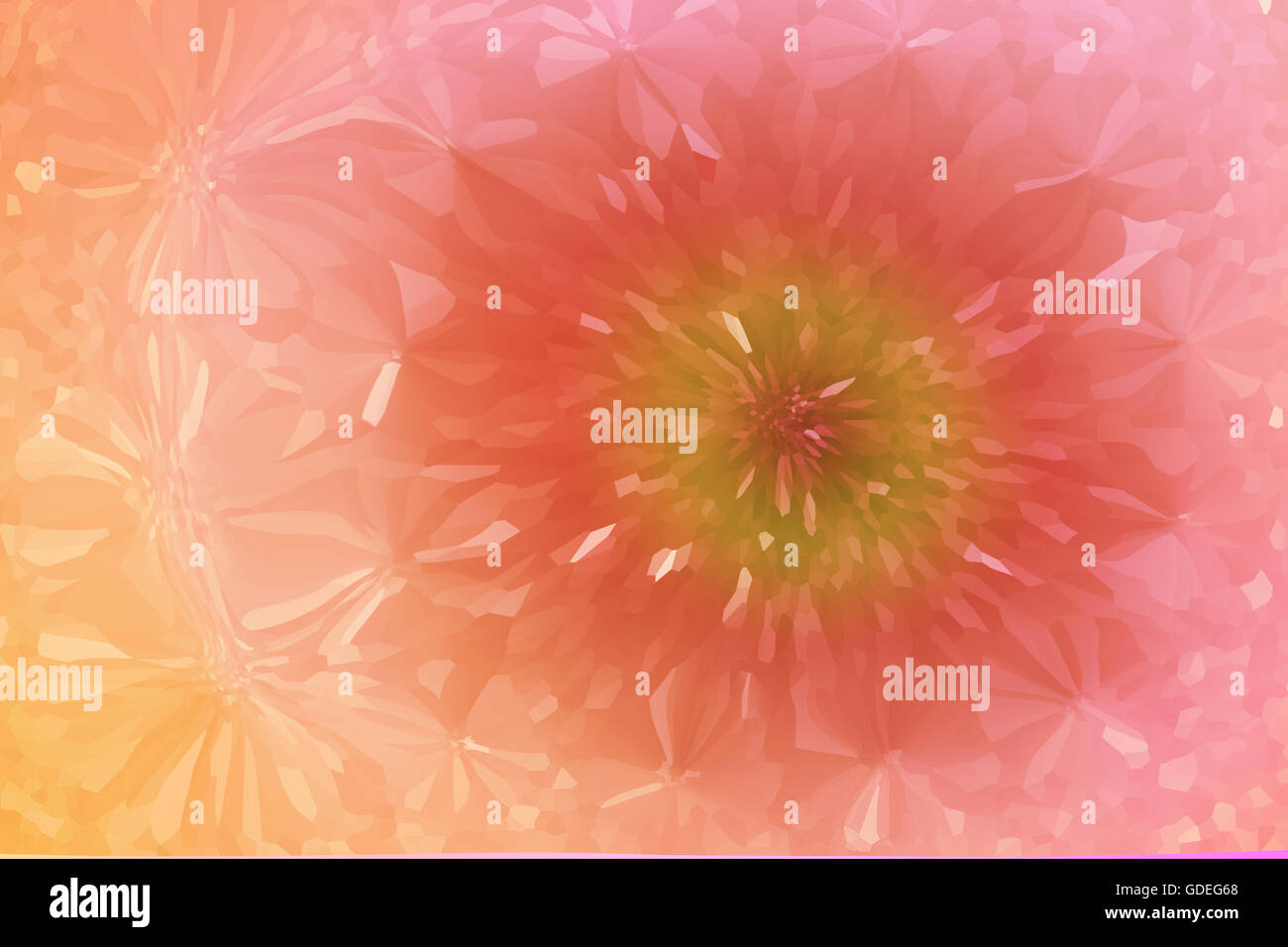 Bel fiore astratta forma di fiore in dolci colori pastello Foto Stock