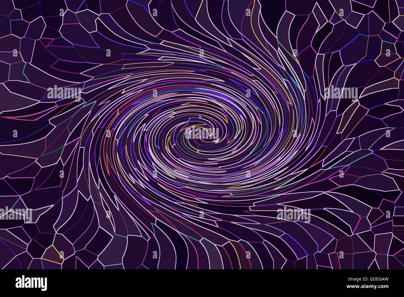 Colorato curvo design pattern astratti sfondo di torsione Foto Stock