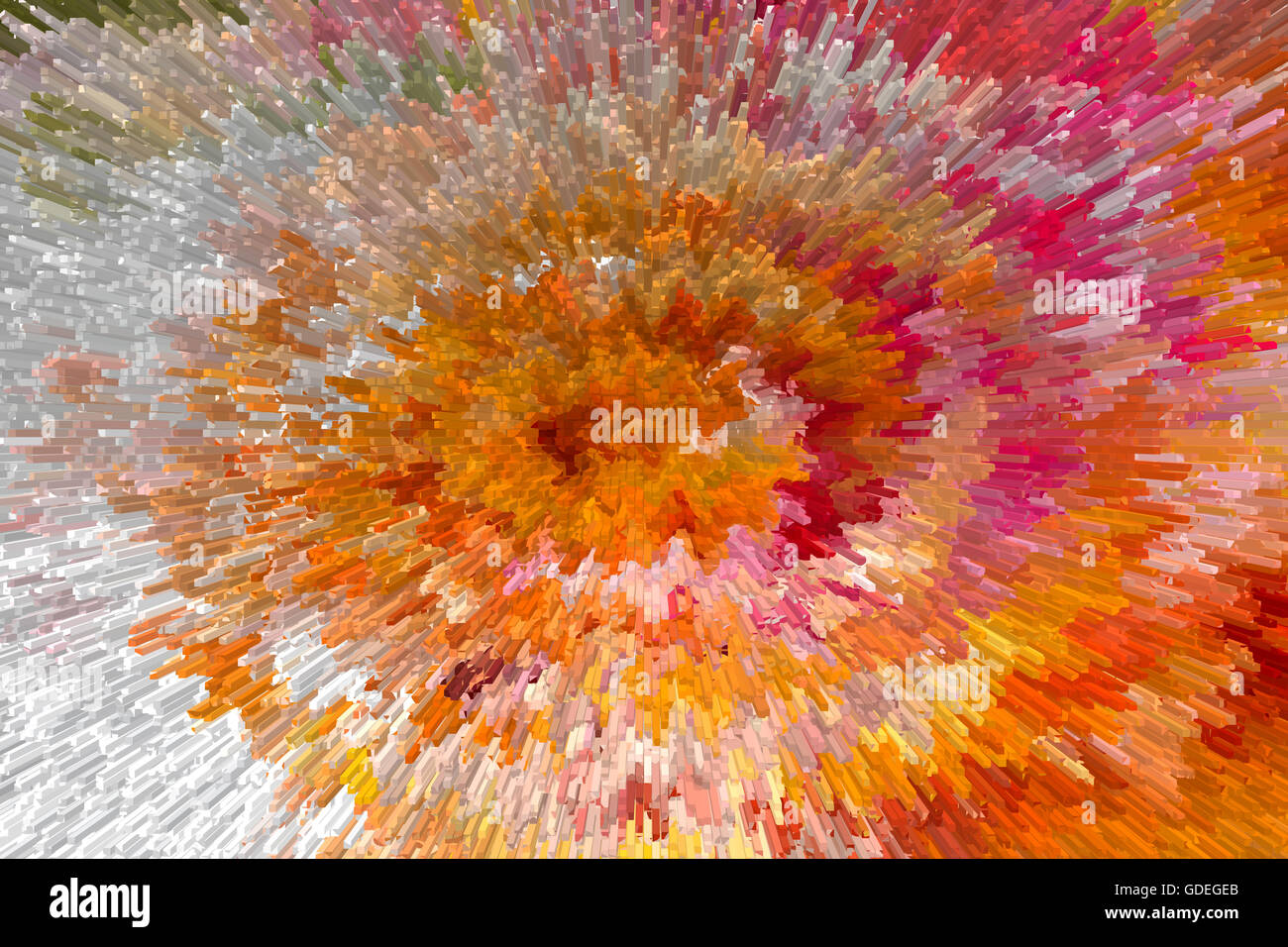 Colorato Arancione Rosa disegno quadrato abstract dimensione sfondo Foto Stock