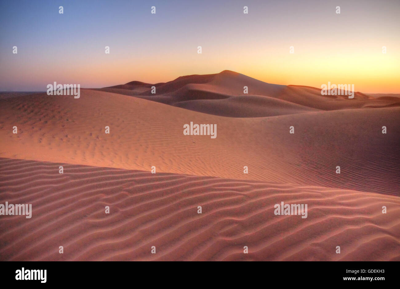 Dune di sabbia,Oman,Rub al Khali Foto Stock