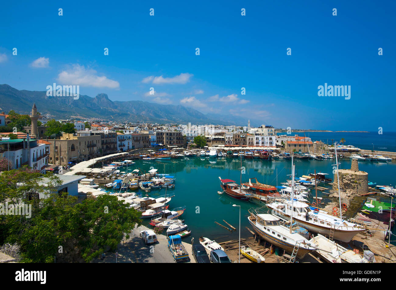 Porto di Girne, Keryneia, Cipro del Nord Foto Stock