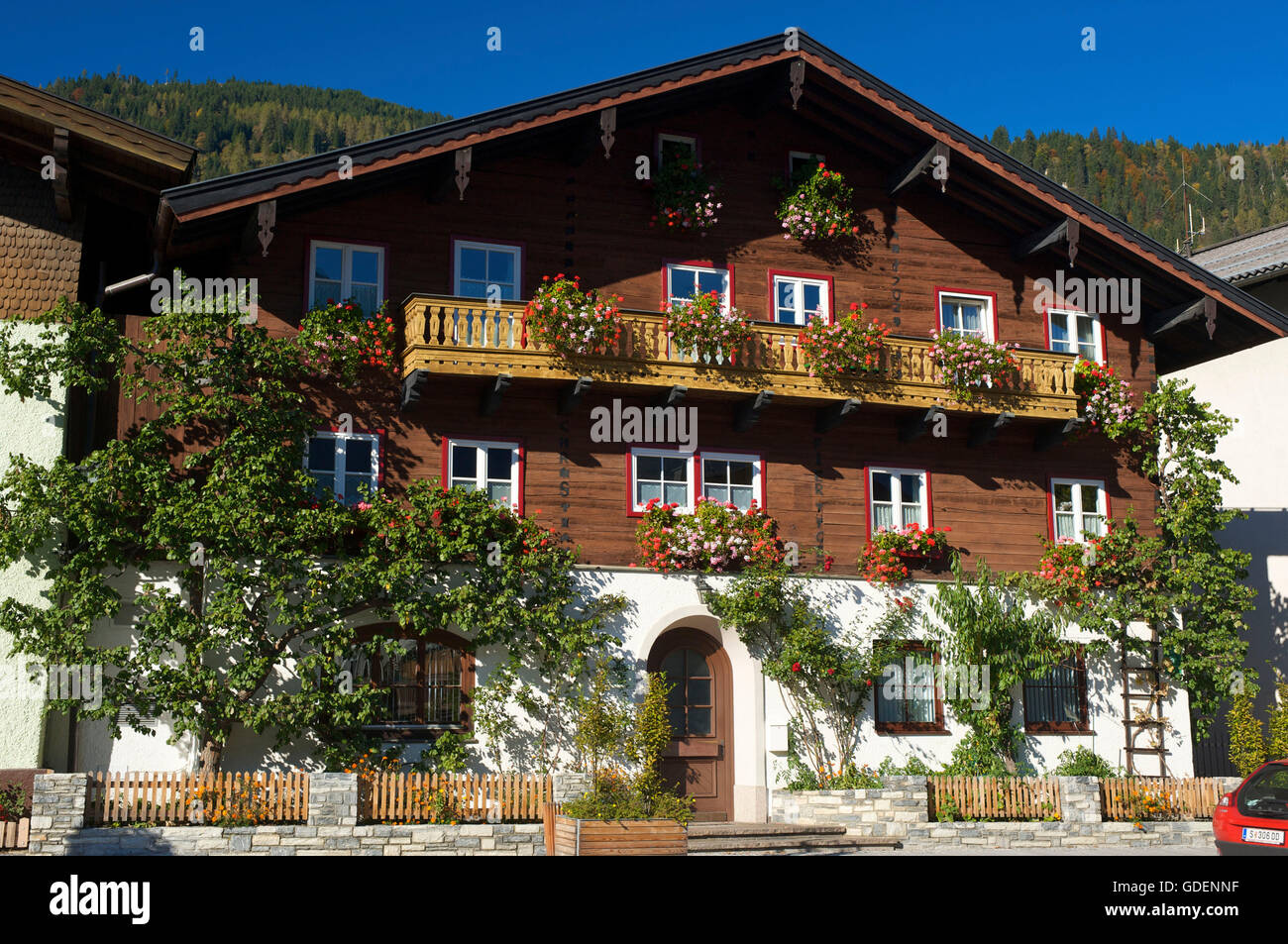 Casa Tradizionale in St. Veit, Pongau, Salzburger Land, Austria Foto Stock