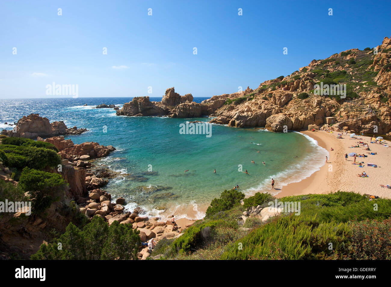 Spiaggia Li Cossi, Costa Paradiso, Sardegna, Italia Foto Stock