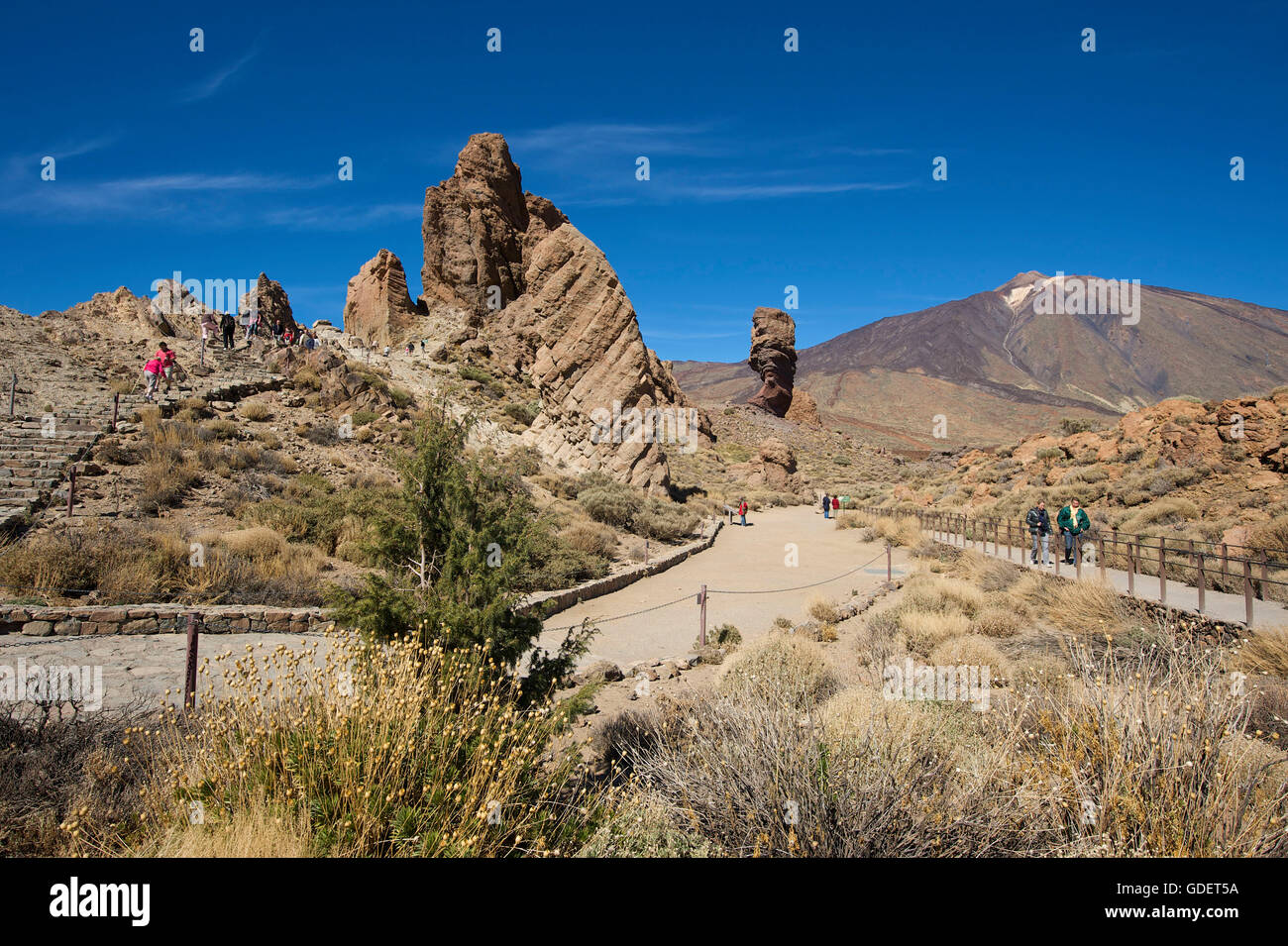 Los Roques Parque Nacional del Teide Tenerife, Isole Canarie, Spagna Foto Stock