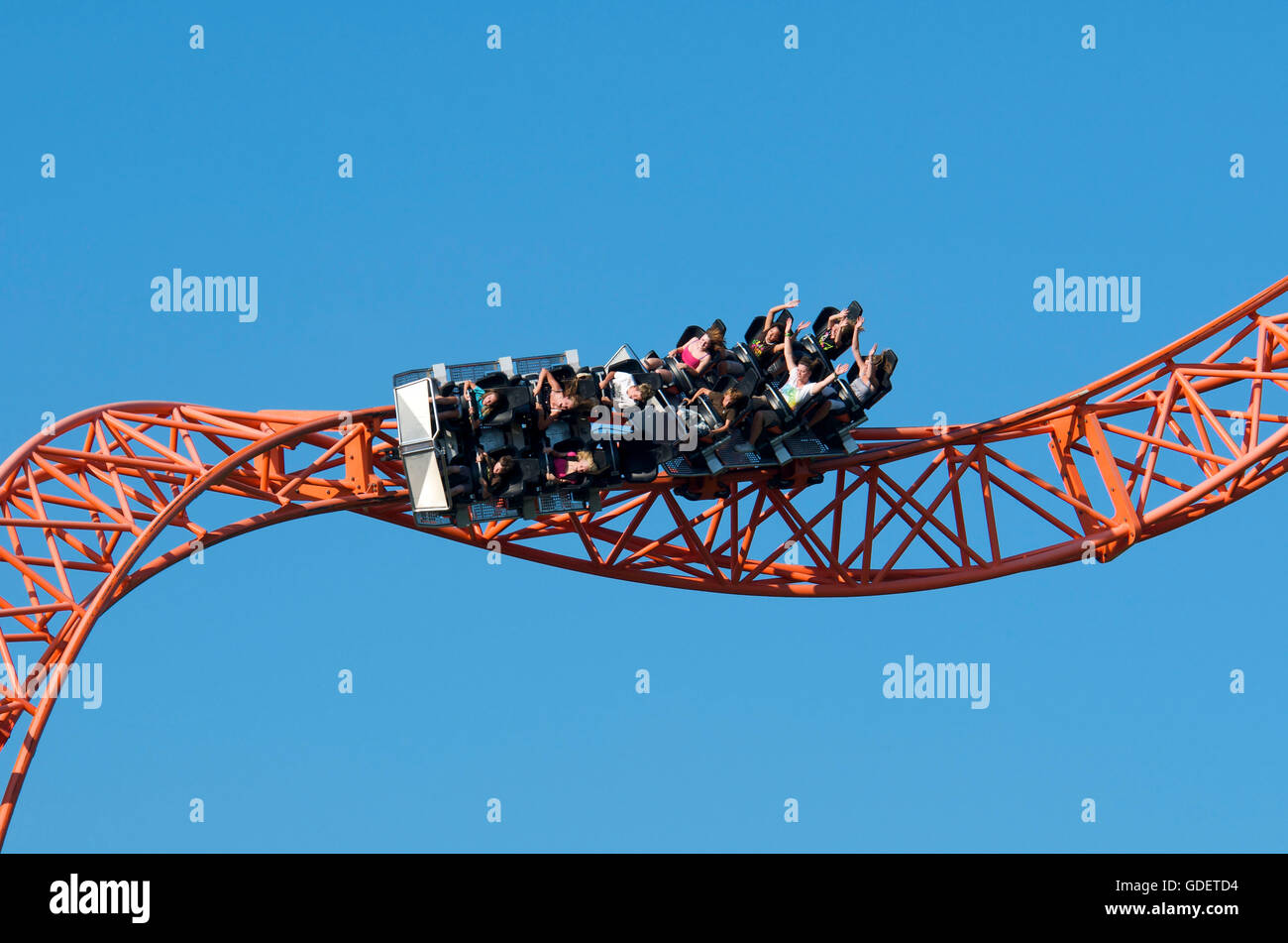 Roller Coaster, Skyline Park, Bad Woerishofen, Allgaeu, Baviera, Germania Foto Stock