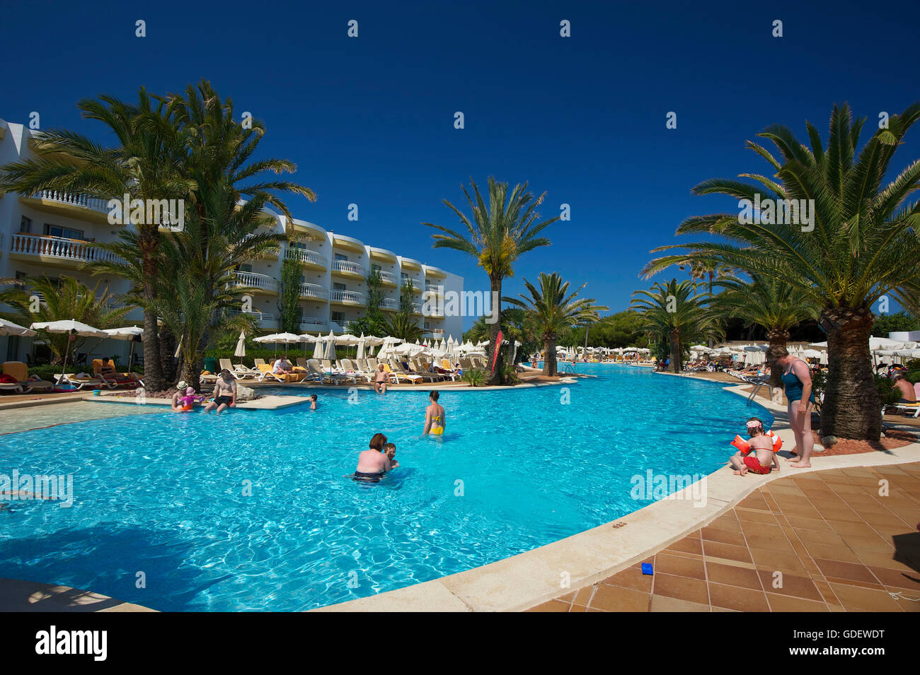 Hotel Platja de muro, Maiorca, Baleari, Spagna Foto Stock