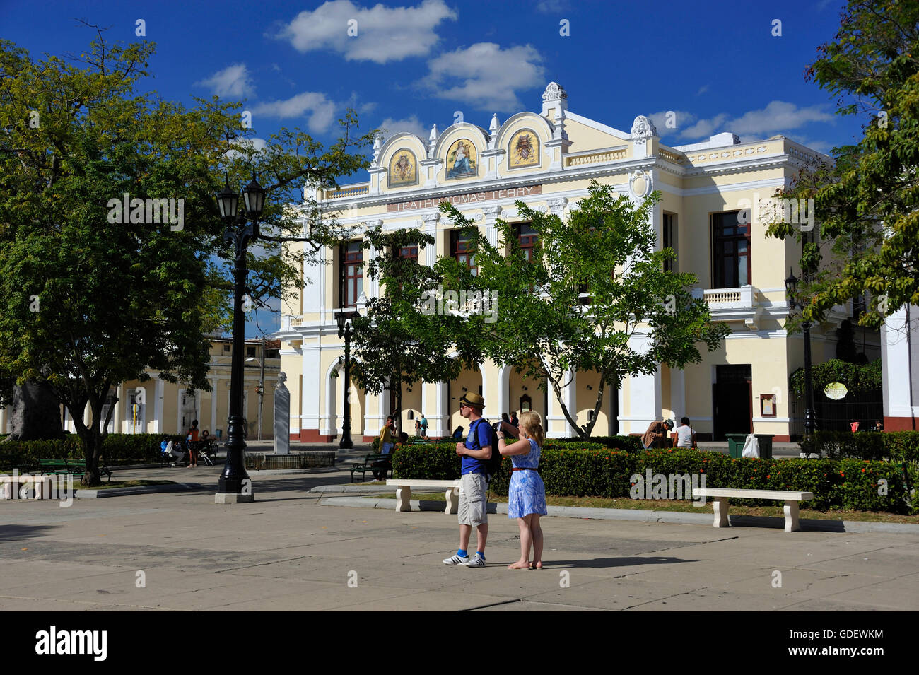 Teatro Tomas Terry, Parque Jose Marti, Cienfuegos, Cuba Foto Stock