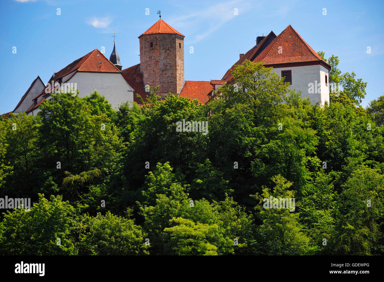 Castello Iburg, Bad Iburg, Bassa Sassonia, Germania Foto Stock