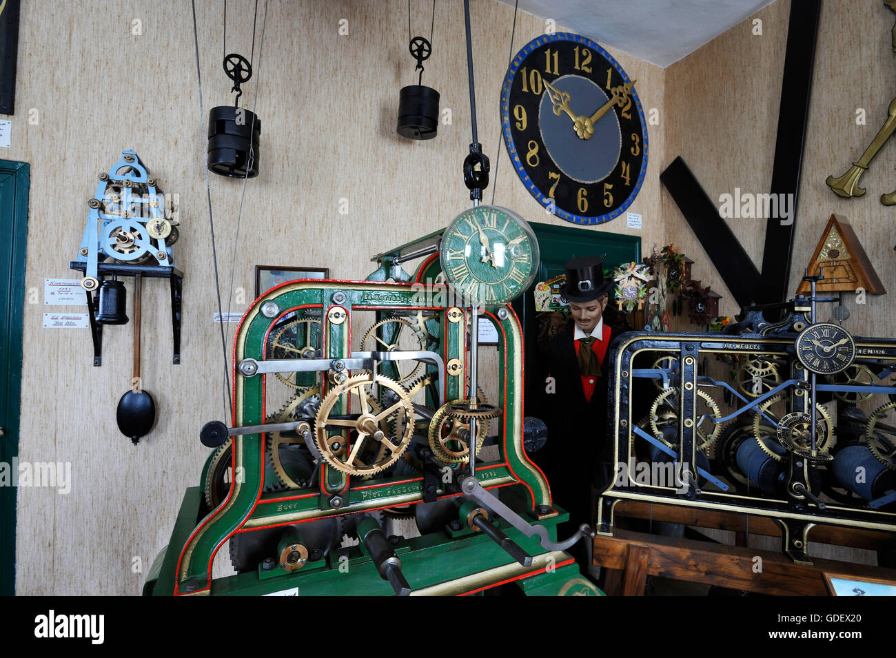 Museo di orologi, Bad Iburg, Bassa Sassonia, Germania Foto Stock