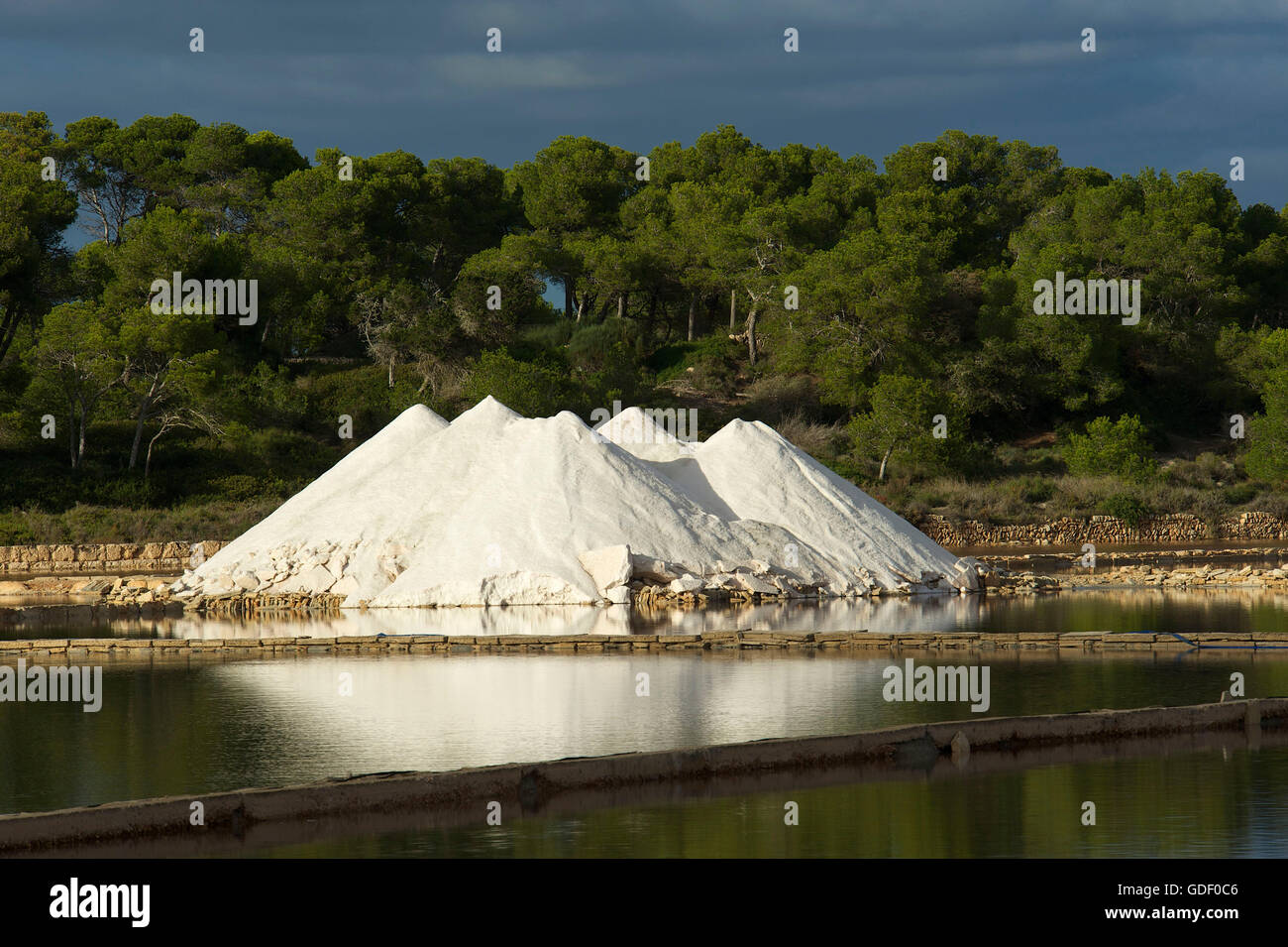 Soluzione salina in Colonia Sant Jordi a Maiorca Balearen, Spanien Foto Stock
