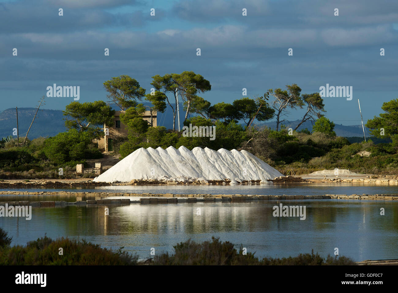 Soluzione salina in Colonia Sant Jordi a Maiorca Balearen, Spanien Foto Stock