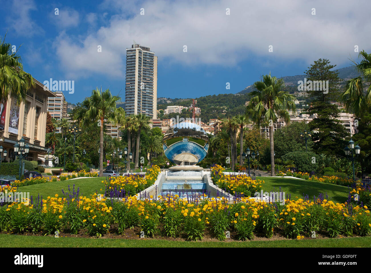 Jardins de Boulingrins, Monte Carlo, Monaco, Cote d'Azur, in Francia Foto Stock