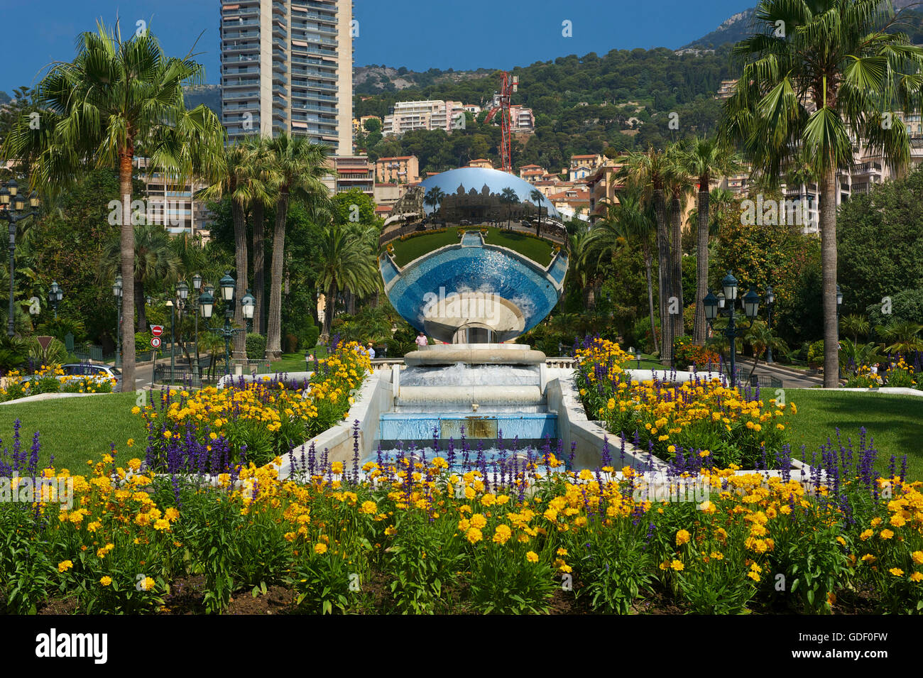 Jardins de Boulingrins, Monte Carlo, Monaco, Cote d'Azur, in Francia Foto Stock