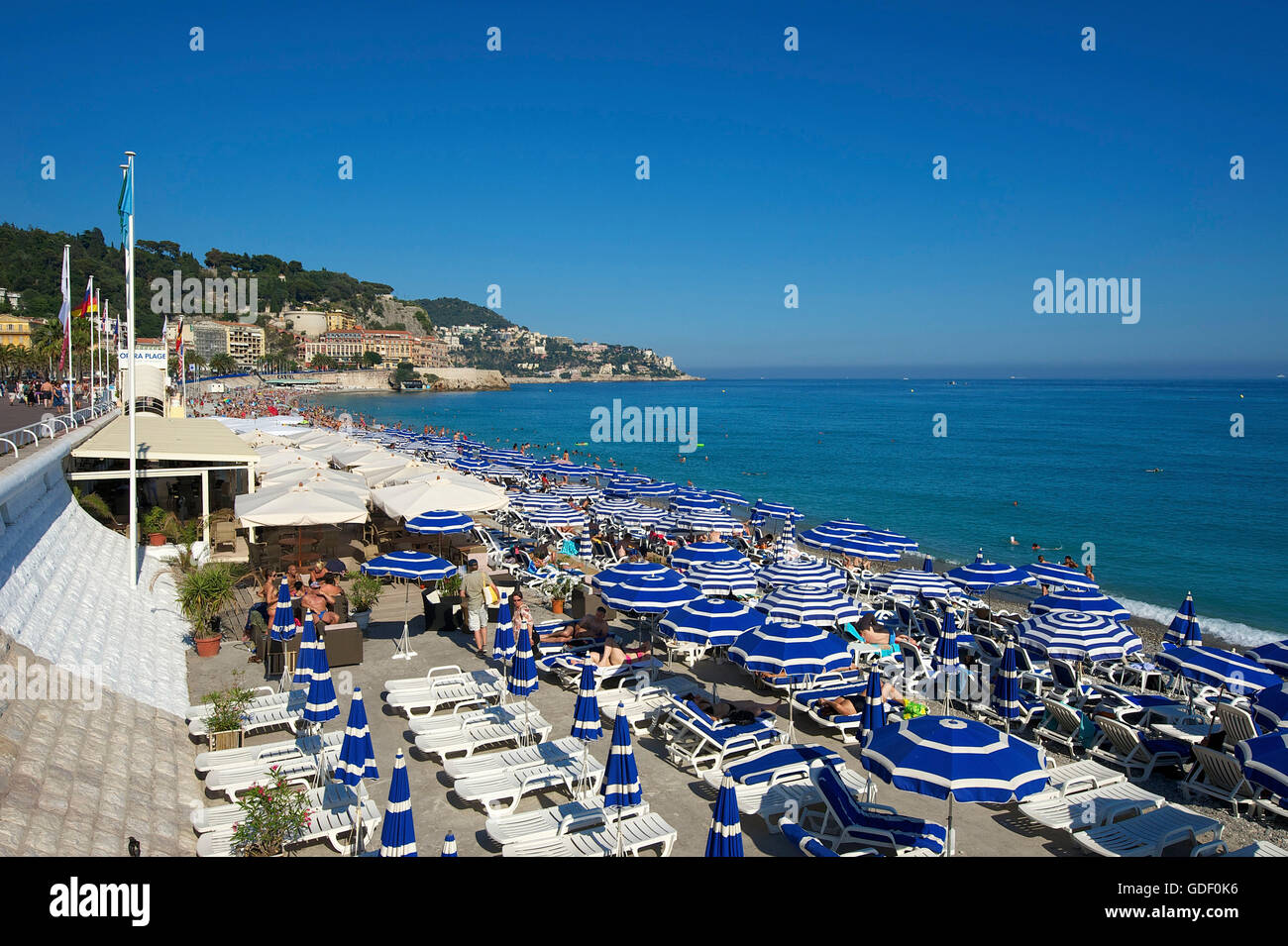 Promenade des angoli, Nizza Cote d'Azur, in Francia Foto Stock