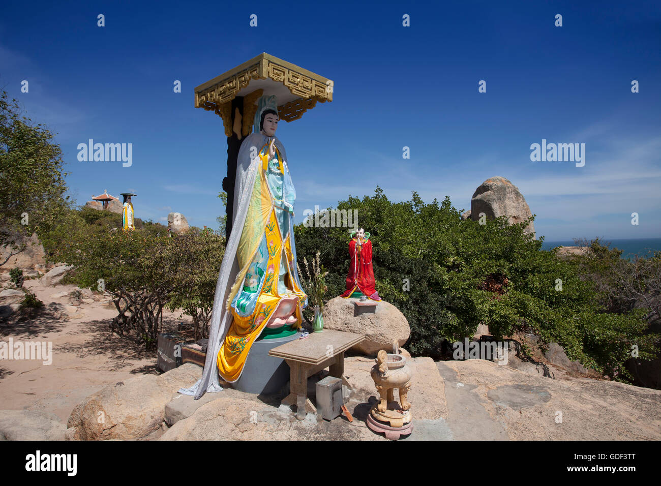 Statua del Buddha, co Tach pagoda, Binh Thuan, Vietnam Foto Stock