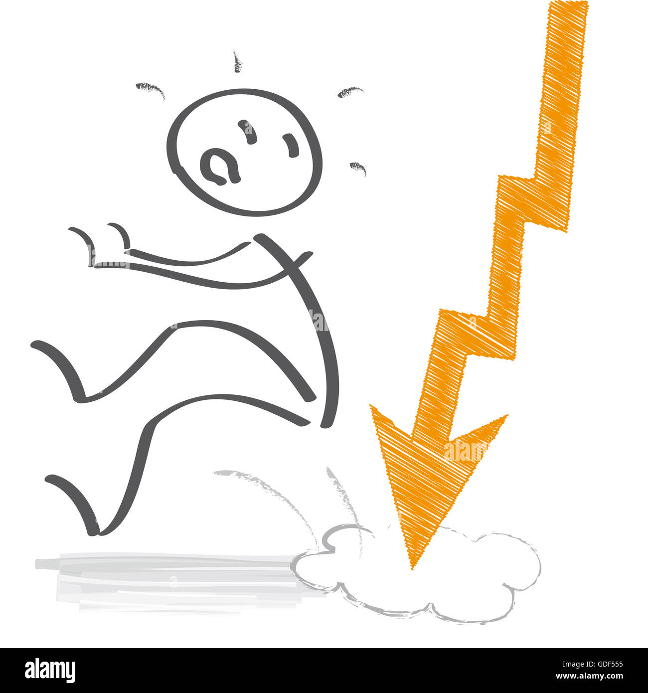 Dipendente in difficoltã ultimo avviso Foto Stock