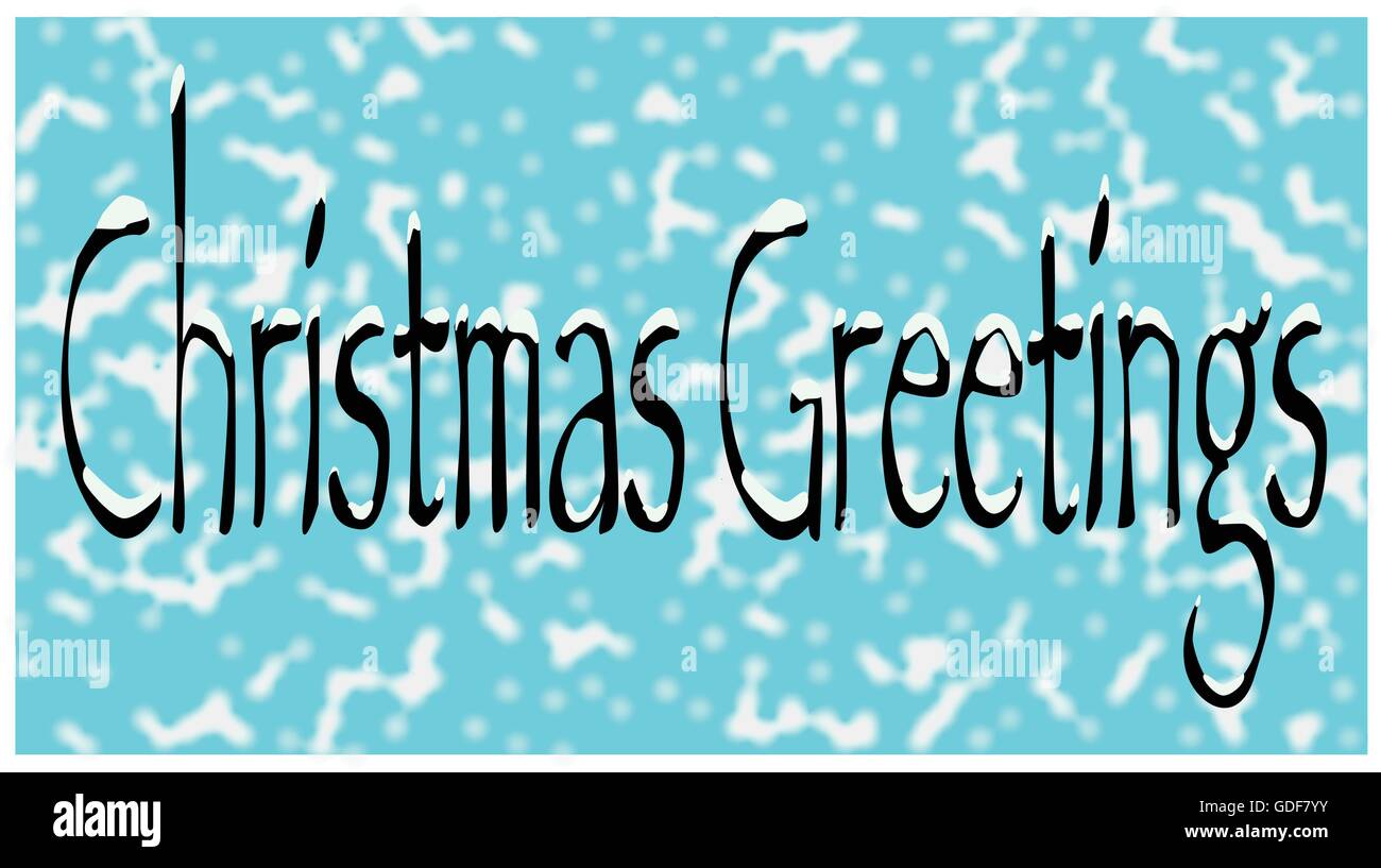Il testo "Saluti di Natale' in un originale Snow capped testo. Illustrazione Vettoriale