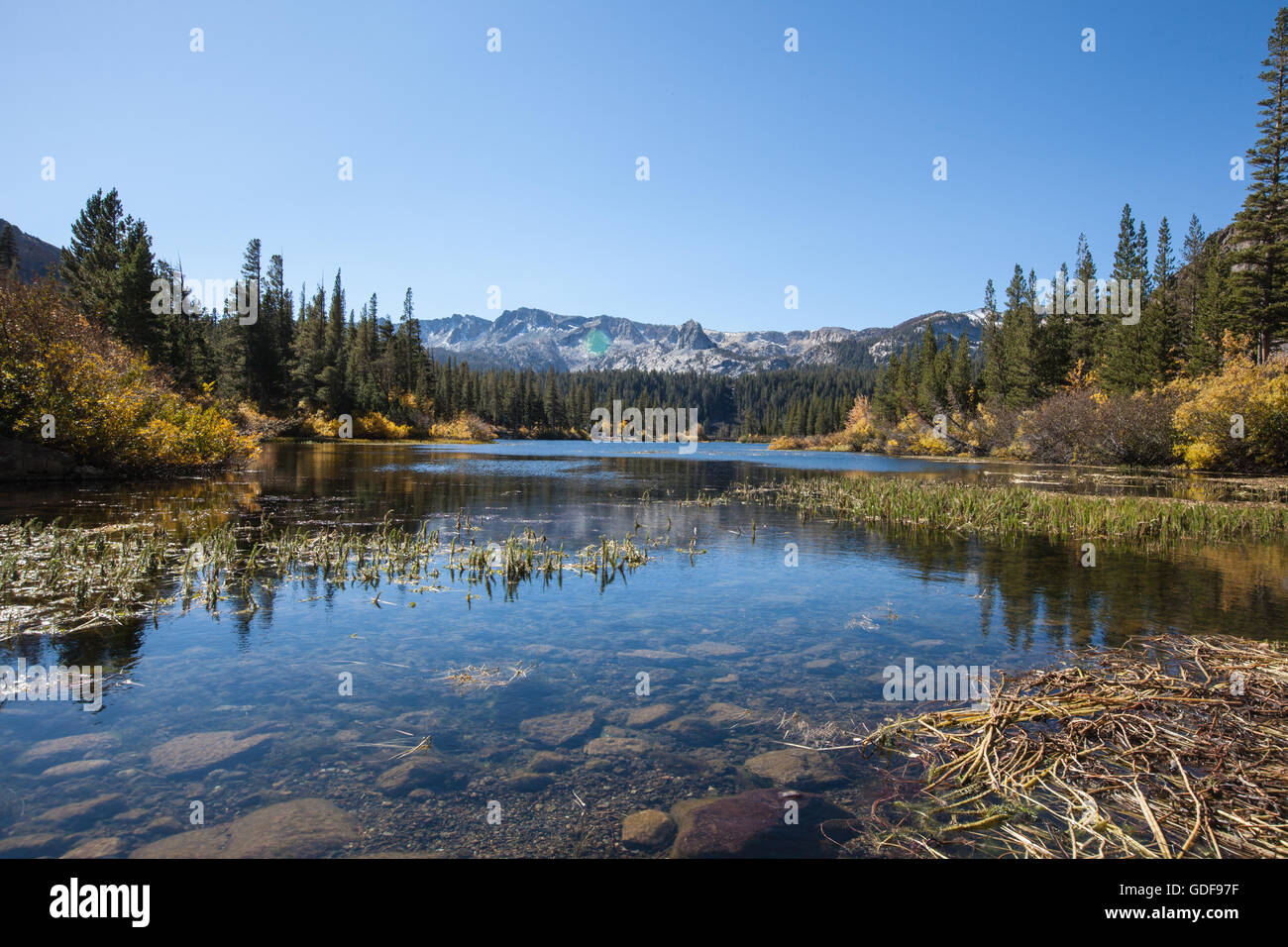 Twin laghi mammoth California scenic shot della Sierras Foto Stock