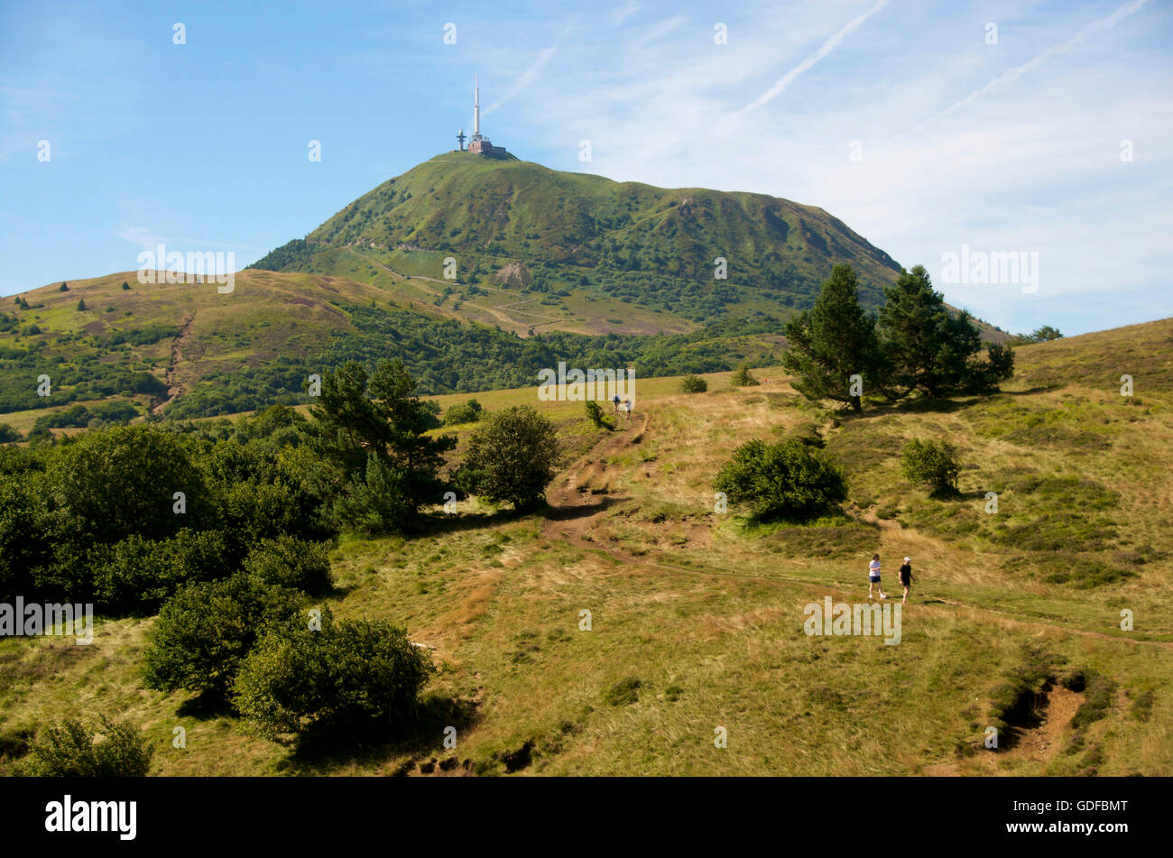 Il Puy de Dome, vulcano in Auvergne Francia, Europa Foto Stock