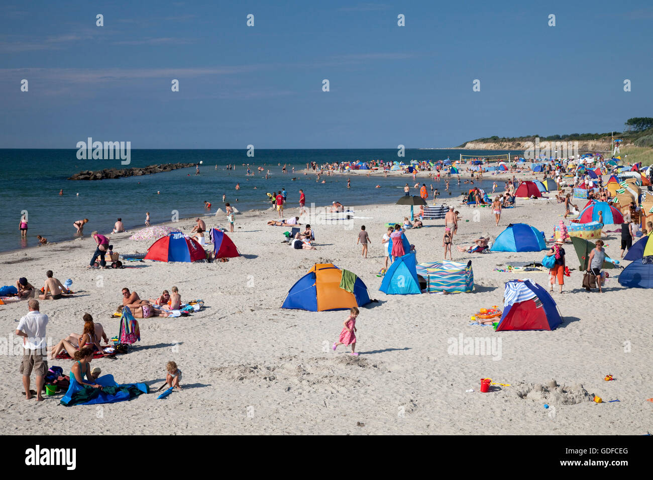 Spiaggia, mare Baltico località di Wustrow, Fischland, Meclemburgo-Pomerania Occidentale Foto Stock
