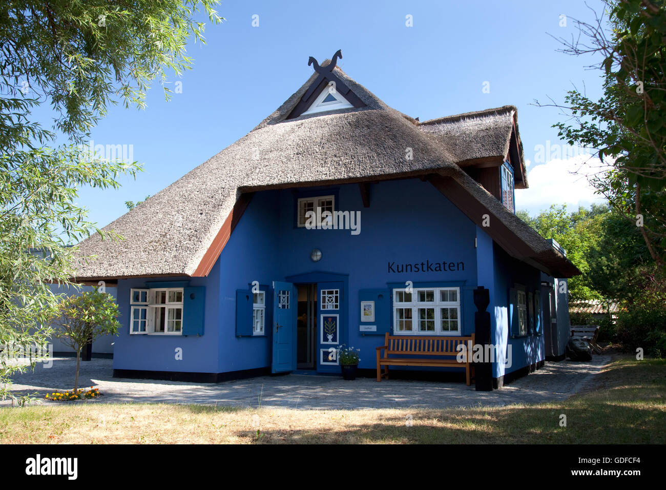 Kunstkaten galleria d'arte, Mar Baltico località di Ahrenshoop, Fischland, Meclemburgo-Pomerania Occidentale Foto Stock