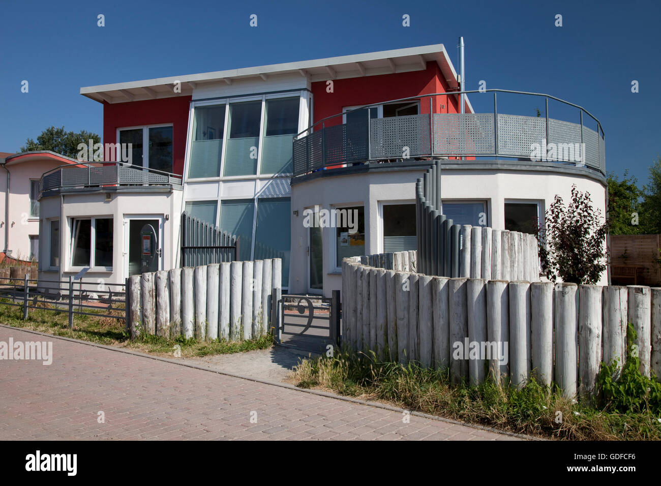 Suono Klanggalerie gallery, Mar Baltico località di Ahrenshoop, Fischland, Meclemburgo-Pomerania Occidentale Foto Stock