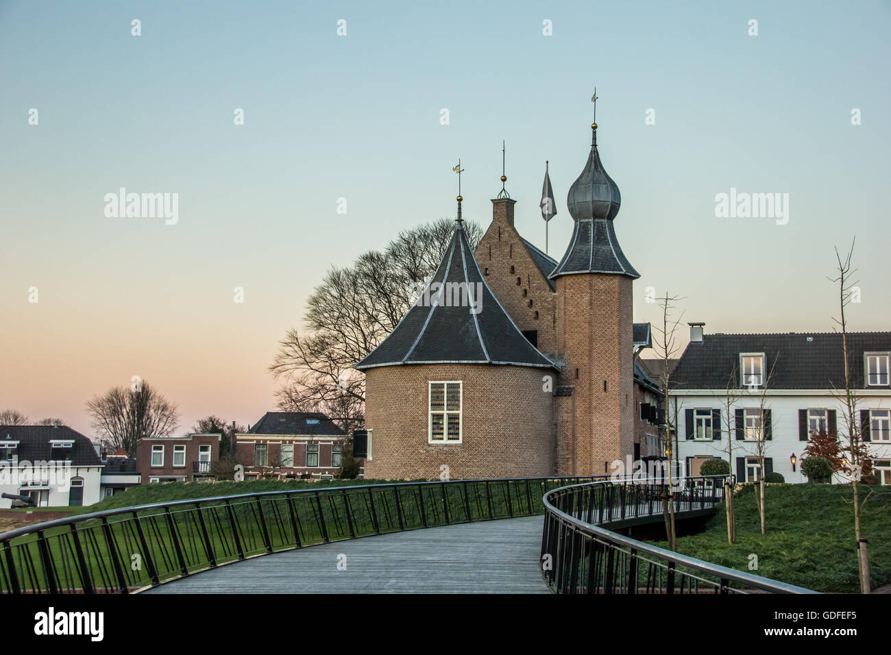 Castello di Coevorden nel tardo pomeriggio Foto Stock