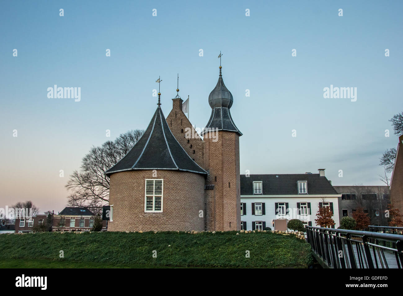 Castello di Coevorden nel tardo pomeriggio Foto Stock