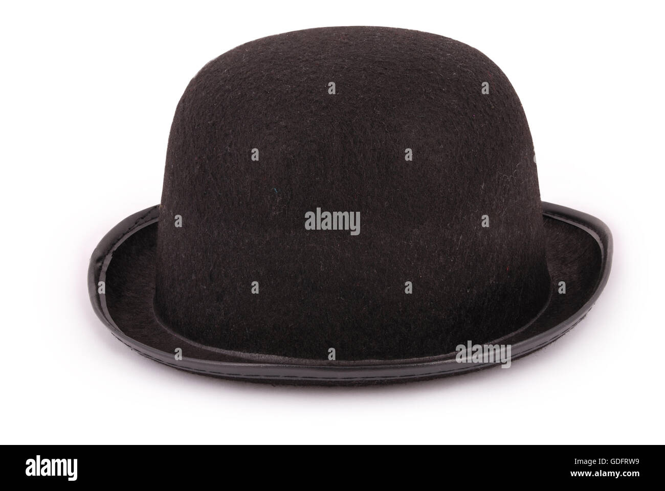 Sentivo black hat isolato su uno sfondo bianco closeup con tracciato di ritaglio Foto Stock