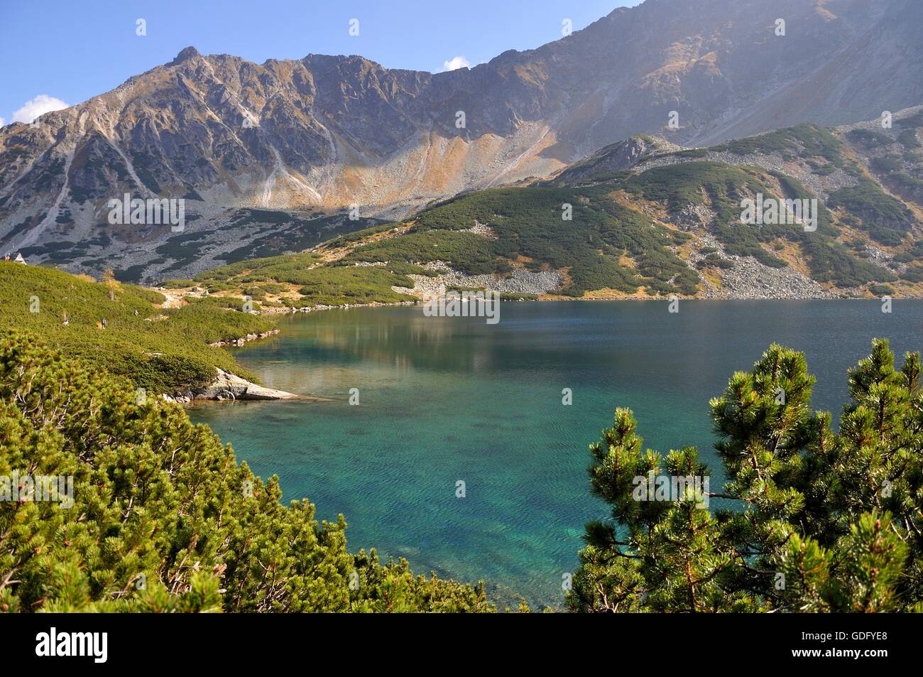 Cinque polacco Valle dei Laghi, Tatra National Park, Polonia Foto Stock