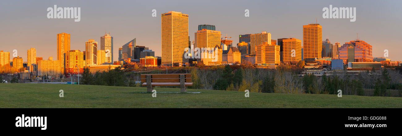 Lo Skyline di Edmonton Foto Stock