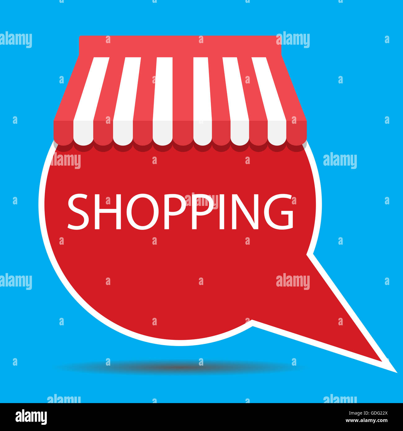 Etichetta badge vettore di shopping per il negozio. Icona dello shopping e vendita illustrazione moda Foto Stock