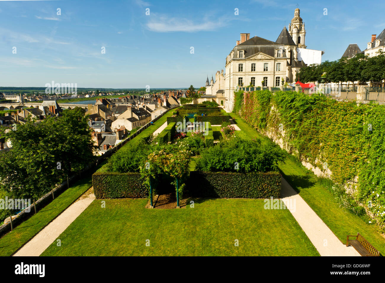 Giardini, Blois, Loir-et-Cher, Francia Foto Stock